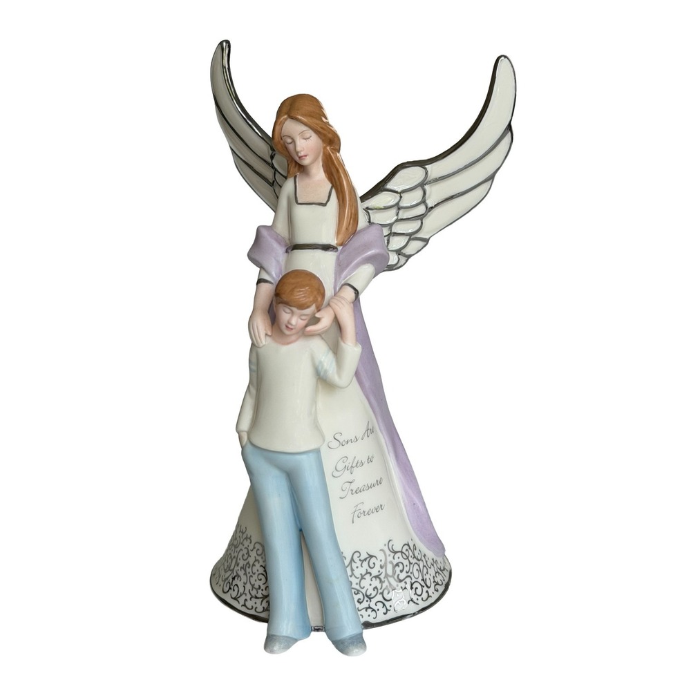 Bradford Exchange Forever My Son Heirloom 2004 Porcelain Figurine 7.75" Angel